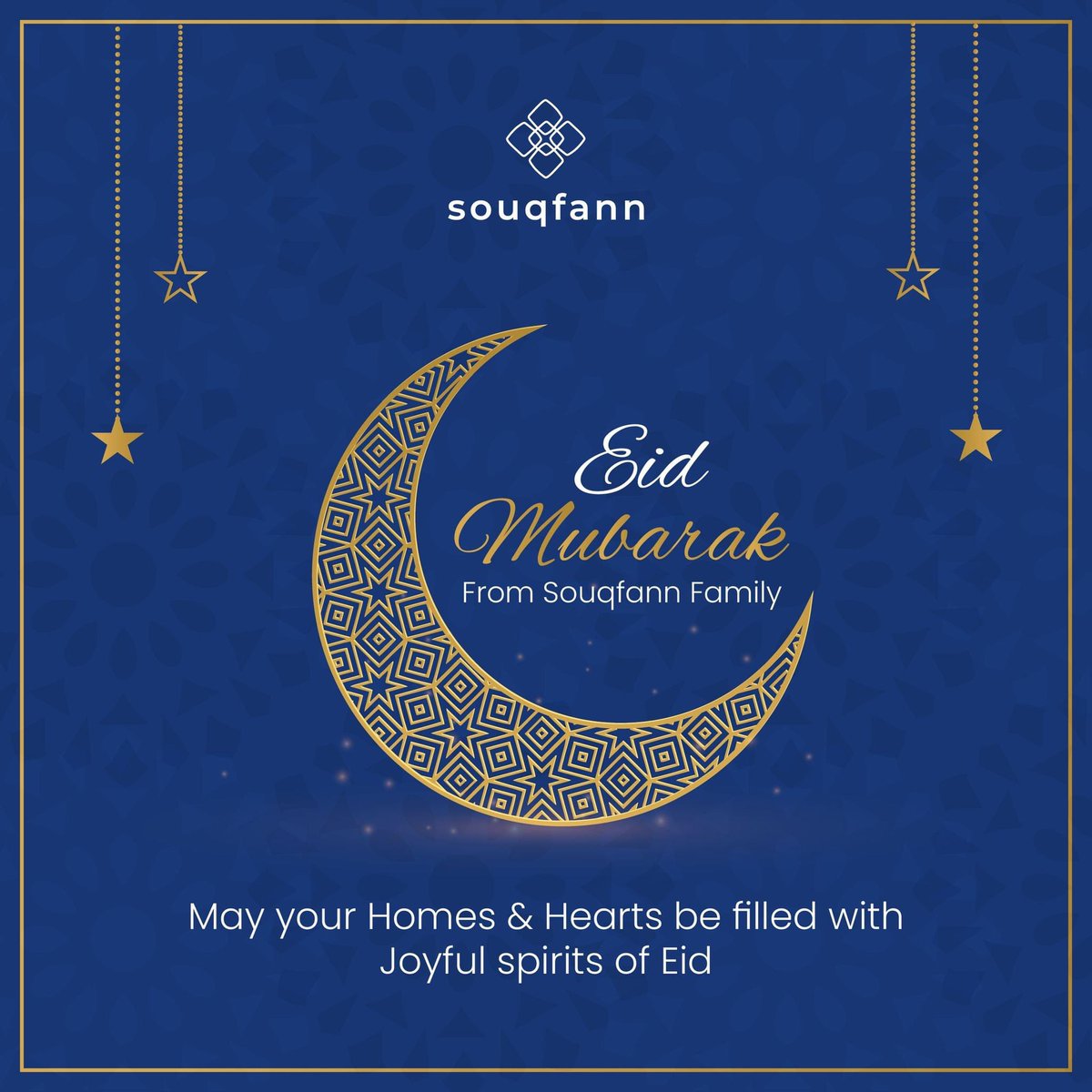 May your Homes &amp; Hearts be filled with Joyful spirits of Eid 
EID MUBARAK from souqfann family. 🤩

#EidMubarak #souqfann #Eid