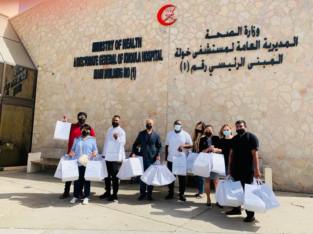 SheratonOman's tweet photo. #SheratonOmanHotel associates visiting kids at the Khoula Hospital on the first day of Eid Al Fitr. https://t.co/h9R2MtvmtG