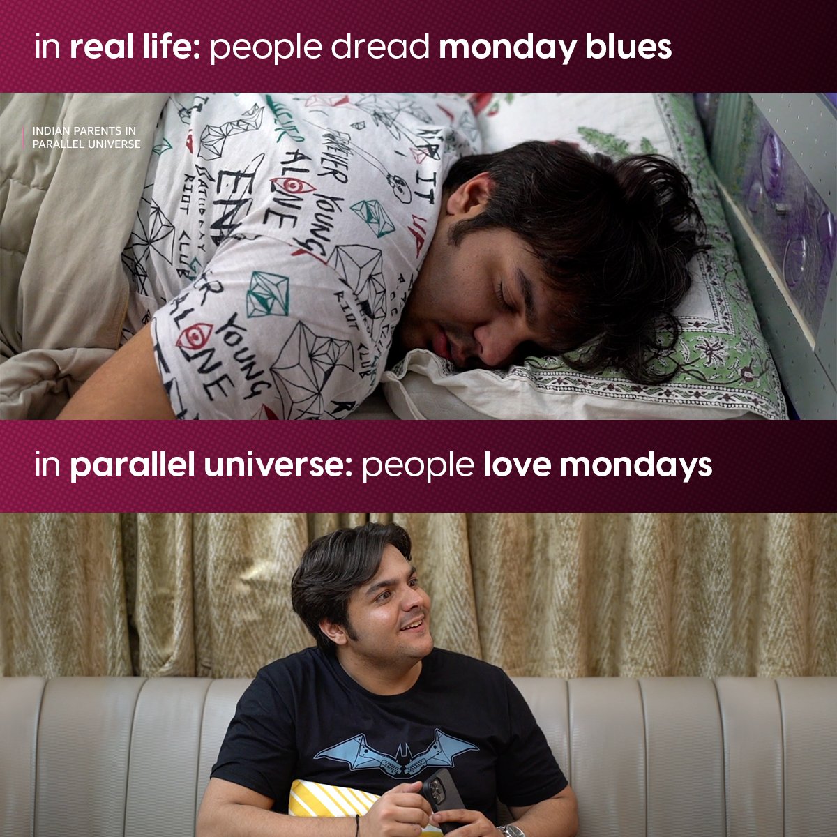 amazonMXPlayer's tweet photo. Sorry aap parallel universe mein nahi hai. Have a nice Monday!
#ACVInParallelUniverse #AmazonminiTV #Comedy #AshishChanchlani #MondayBlues https://t.co/09DO7EWEo7