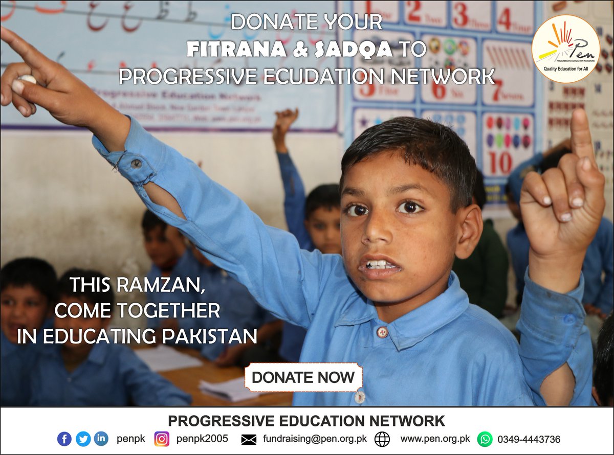 penpk's tweet photo. #Donate Your Fitrana &amp; Sadqa to #ProgressiveEducationNetwork

#DonateNow

Deposit cash, cheque, or bank draft (payable to "Progressive Education Network") at our Head Office:

172-A, Ahmad Block, New Garden Town, #Lahore

Donate through the following Bank Account👇

#PEN #Charity https://t.co/Gnzxk5UJXH