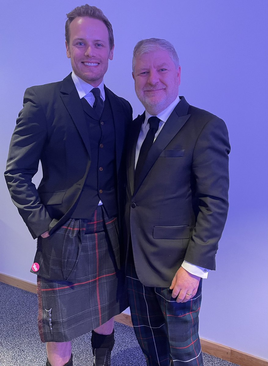 Sam Heughan is an outstanding ambassador for Scotland, Scottish screen and charity fundraising. Great to be at <a href="/MyPeakChallenge/">My Peak Challenge</a> gala in support of <a href="/bloodcancer_uk/">Blood Cancer UK</a> #MPC2022GALA #MPC #SamHeughan