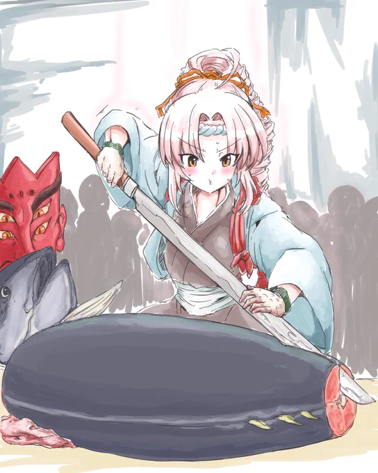#如月ついつい月曜日
今日は世界まぐろデー!!ついなちゃんは無事まぐろを解体する事が出来るのか、それはそれとしてまぐろの解体を一度間近で見たいなって描きながら思いました 