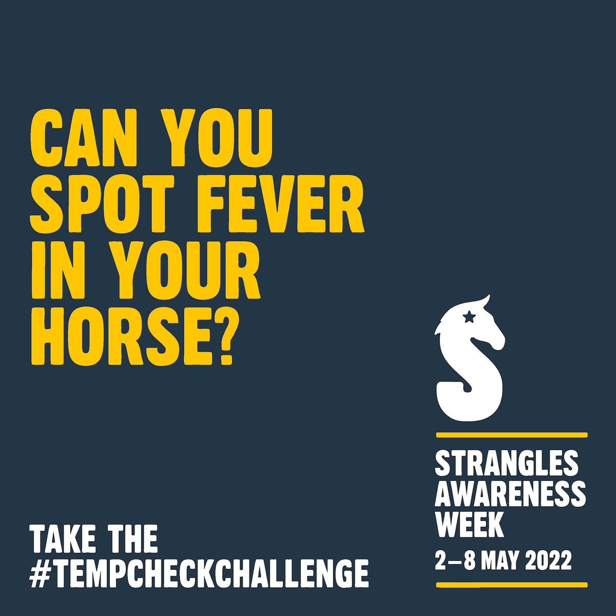 It's #SAW2022!
Temperature taking is ⭐low cost ⭐ helps you spot strangles before a horse becomes infectious ⭐can reduce impact of an outbreak ⭐ can win you prizes!
Upload your horse's temperature into the TempChecker to enter our free prize draw tinyurl.com/mw2zfyuk