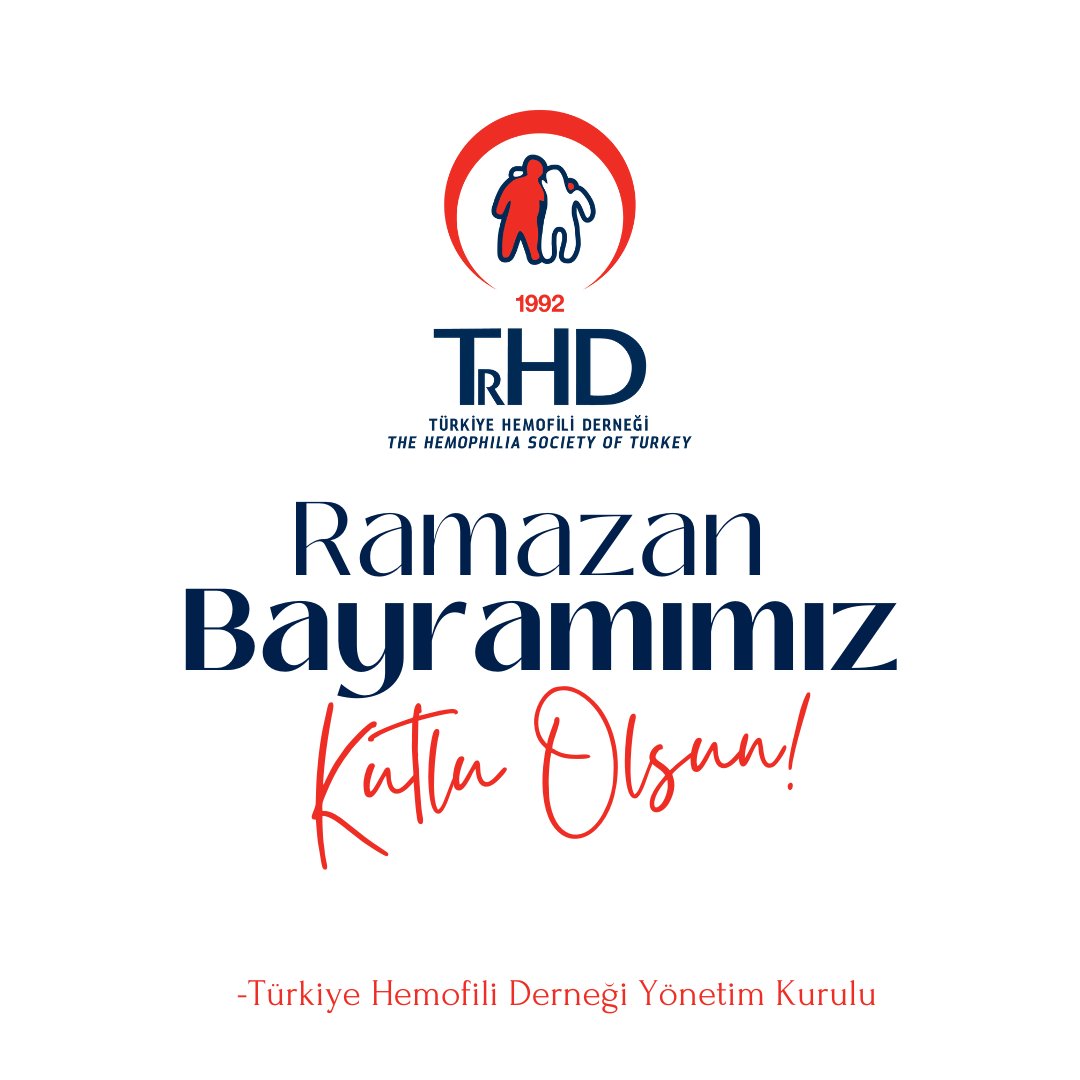 Ramazan ayını yaşayıp, ulaştığımız bayramın insanlığa, ülkemize, çalışma arkadaşlarımıza, dernek gönüllülerimize ve özellikle hemofili dünyasına hayır, sağlık, bereket getirmesini ve devamını Yüce Mevla’mızdan diliyor,bayramınızı can-ı gönülden tebrik ediyoruz
TrHD Yönetim Kurulu