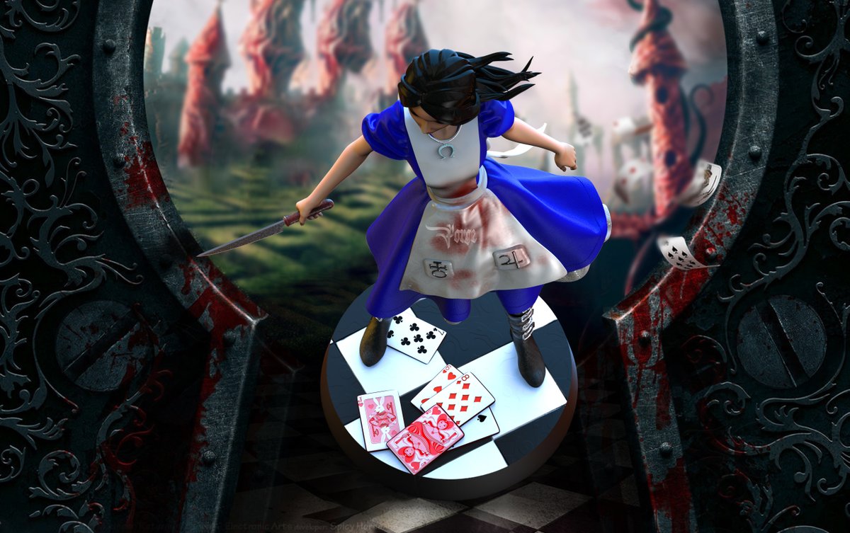 ForgeGabi's tweet photo. Model based on one of my favorite games from @americanmcgee 
The model is custom-made and will go to print soon
#render #zbrush #fanart #AliceMadnessReturns https://t.co/j44t3IAn0v