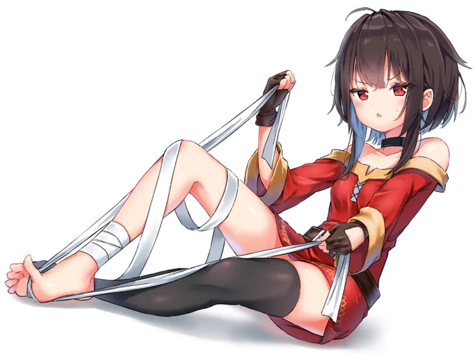包帯が上手く巻けないめぐみん※今日からイラスト投稿とTwitter復帰します。 