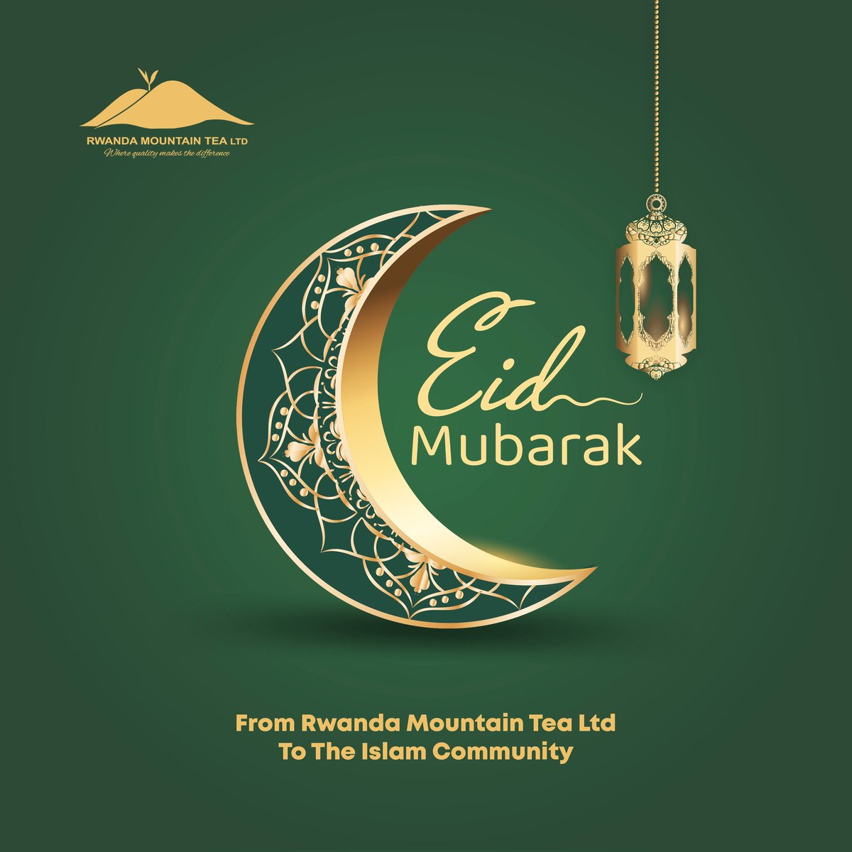 RwMountainTea's tweet photo. Rwanda Mountain Tea wishes everyone Eid Mubarak
#EidMubarak2022 #EidMubarak #Rwanda #rwandamountaintea https://t.co/iOZRnvRKQn