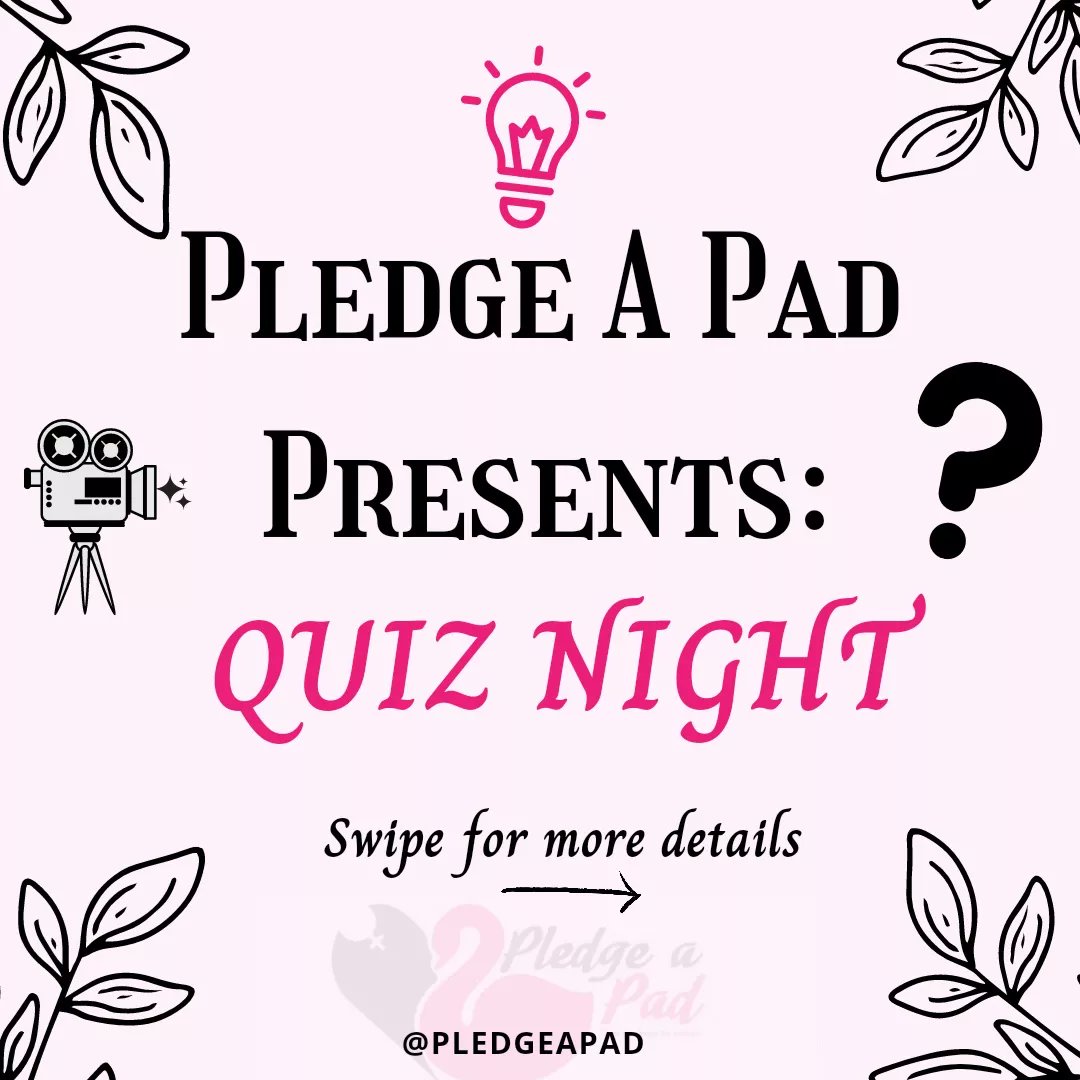 PledgeAPadSA's tweet photo. 💕
Come join us for #Quiznight @springbokbar.hatfield on Wednesday
 (4 May 2022) 🤩
There will be awesome prizes and we would appreciate the support since all the funds from quiz night will go towards our cause; donating sanitary pads for those affected by #periodpoverty 🥺✨ https://t.co/hCcTNX8tWk