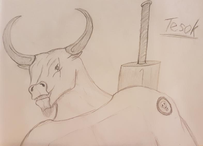 JackTWilson1's tweet photo. Frühe und nicht mehr ganz akkurate Skizze von Tesok, Sohn des Xeram - einem Minotaurus und Freak Force-Mitglied mit einer mysteriösen Vergangenheit, welche in „Freak Force Alpha 2 – Die Befreiung“ eine wichtige Rolle spielt.
#freakforcealpha #urbanfantasy #selfpublishing #autor https://t.co/odOsL6BUYA