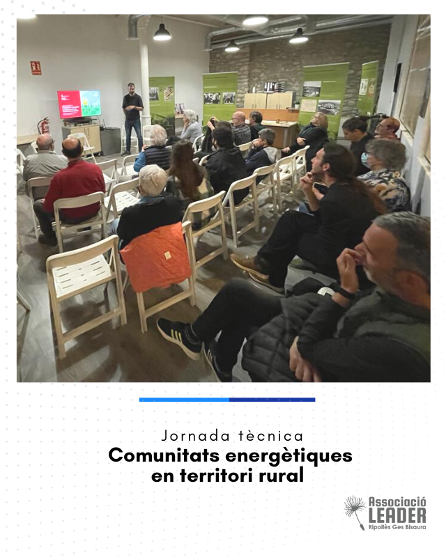LeaderRGB's tweet photo. 🟢 Divendres 29 vam realitzar la jornada tècnica "Comunitats energètiques en territori rural" a la @qperativa.
👥 Van participar 30 assistents.
👉🏻 Organitza @LeaderRGB
🤝🏻 Col·labora @DiputacioGirona #cospes @agriculturacat https://t.co/Fvu4I5wZMy