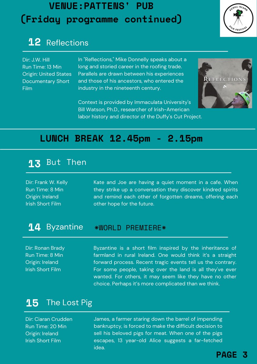 AchillFilmFest's tweet photo. Programme release day! ✨We are delighted to announce the Friday schedule of our very first festival! Join us here on Achill for a stunning selection of films from May 20th - 22nd. Limited tickets on sale now. Saturday and Sunday schedule to follow… https://t.co/jy01Ngsflt