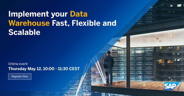 jcpizzi's tweet photo. Do you want to know how to implement a data warehouse that is fast, flexible and scalable without losing existing sunk costs and experience? Register on our online event on May 12th to learn how. https://t.co/VZJRjY06FM https://t.co/pPz8gsUmr6