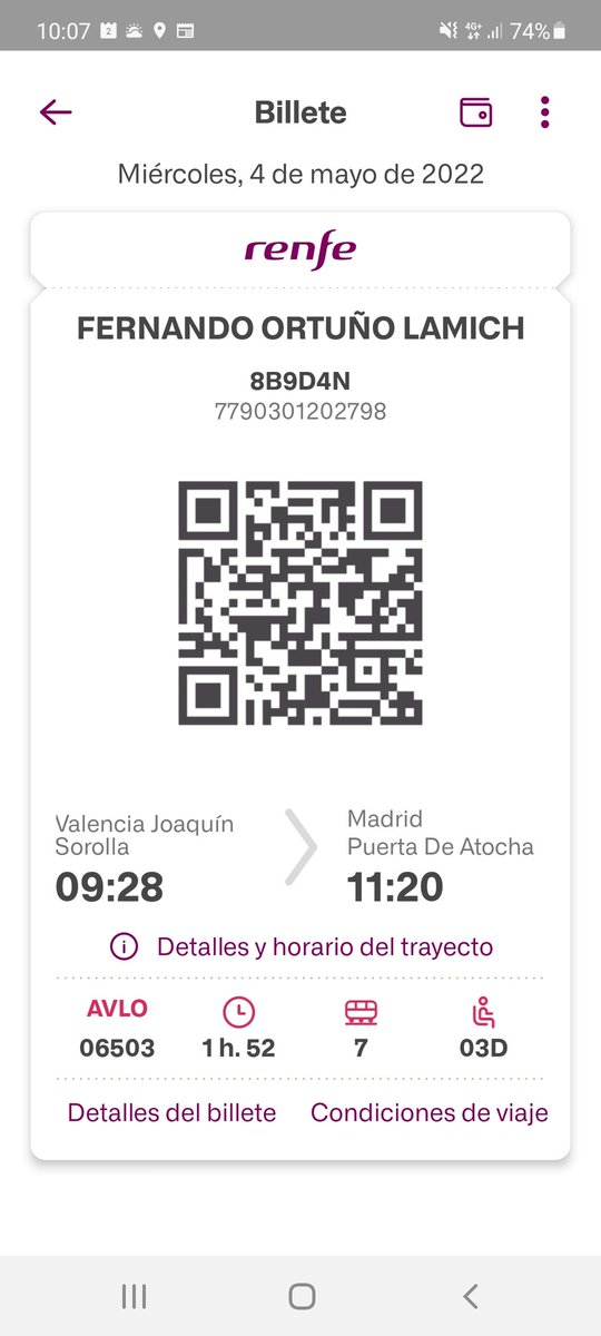 lamichfer's tweet photo. @RenfeAVE este miércoles y jueves viajo con vosotros pero tengo Covid. Mis billetes no admiten cambios ni devoluciones. ¿Que pueden hacer? Gracias https://t.co/eL3Tk4tlBQ