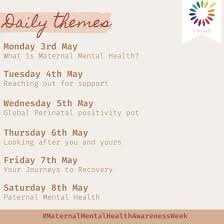 Today marks day 1 of UK Maternal Mental Health Awareness Week and today's theme is What is Maternal Mental Health? Tommy’s have a comprehensive website with a specific content area about mental wellbeing. 1/3