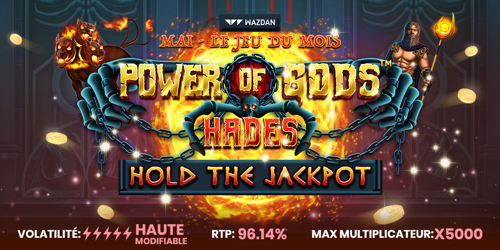 MadnixLab's tweet photo. Notre nouveau jeu du mois est sorti  !
Jouez sur Power of Gods: Hades du fournisseur @WazdanGames tout au long du mois de mai et profitez des features exclusives de cette machine !

Attention au Dieu de la mort... https://t.co/lkEYOEJNzD
