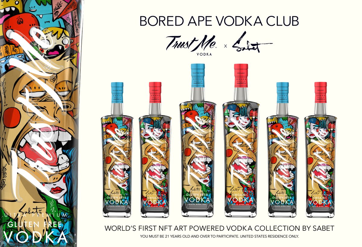 🔥#NFTGiveaway
1. Follow <a href="/sabet/">sabet</a>
2. Tag 3 friends
3. RETWEET
Winner GETS A Sabet NFT
selected randomly in 48 hours.
PRE-MINT LIST FOR BORED APE VODKA CLUB BY SABET OPEN 'TILL MAY 6TH
NFT + PHYSICAL EXCLUSIVE: sabet.art/bavc - #nft #nfts #nftart #bayc #boredapes #otherside