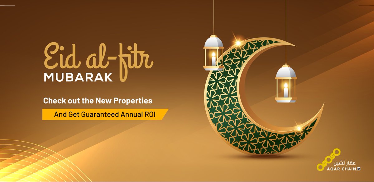 aqarchain_io's tweet photo. Happy Eid! #Eid2022
The day is all about love and peace.
We wish you all every bit of happiness, good health and peace of mind #HappyEid
Check-out the new Properties on https://t.co/FhCq7YHnQ1 and Get Guaranteed Annual ROI
#Fractionalrealestate #Propertyshares #ROI https://t.co/g5ZgT8QpIN