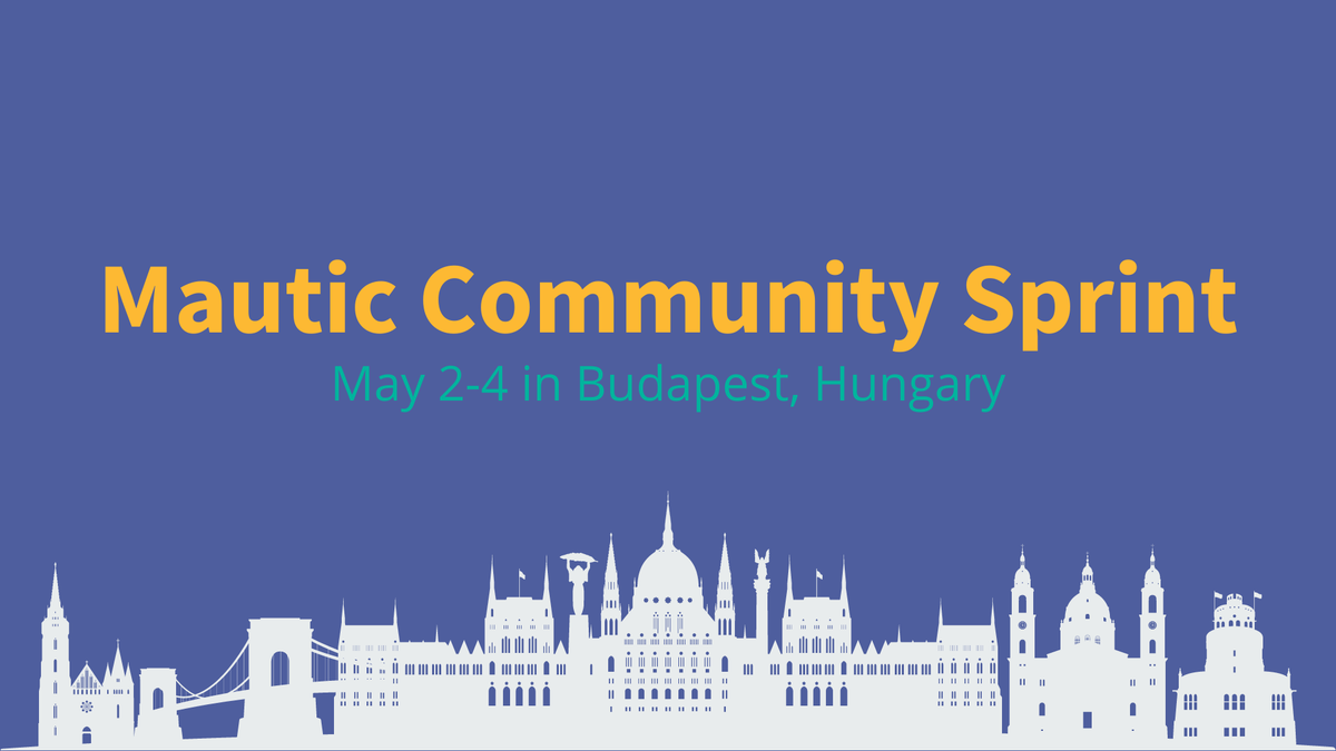 MauticCommunity's tweet photo. Join us in the Mautic Community Sprint on Airmeet if you're not able to join us at Cheppers in Budapest!

Here's the link: https://t.co/m3d99XErAT

Jump into the contribution tables and we'll help you get started!  

#mautic #communitysprint #opensource https://t.co/MIZphdto0w
