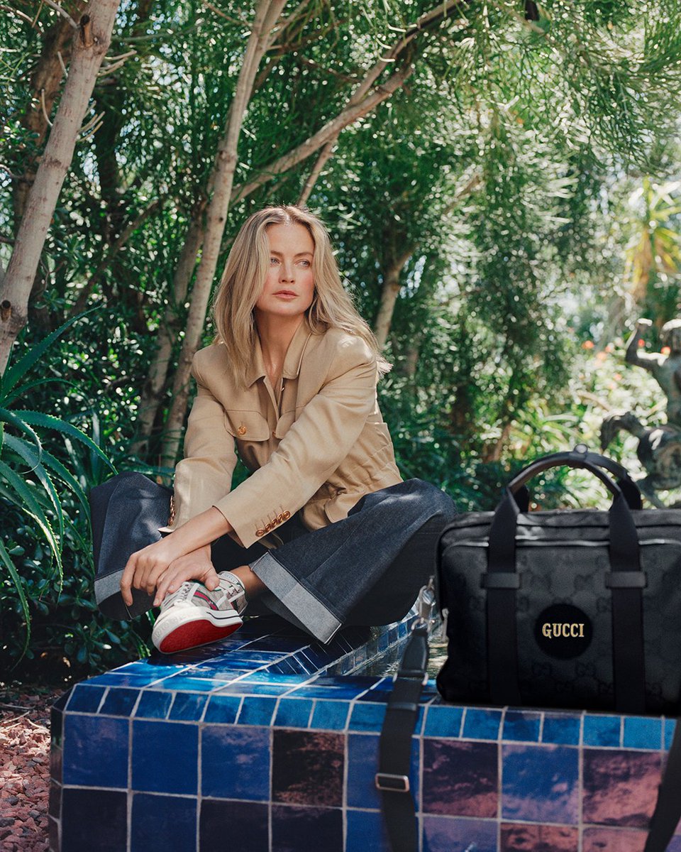 Featured in images captured by <a href="/soitgoesmag/">So It Goes Magazine</a>, #CarolynMurphy showcases styles from #GucciOffTheGrid— the first collection from #GucciCircularLines that support the House's vision for circular production. Discover more on.gucci.com/_GucciOffTheGr… #AlessandroMichele #GucciEquilibrium