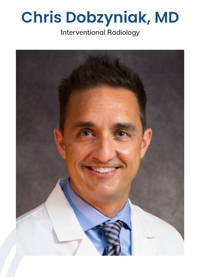 Meet MCR Interventional Radiologist Chris Dobzyniak, MD. mcrrads.com/chris-dobzynia… #MeetOurTeam #MedicalCenterRadiologists #interventionalradiology