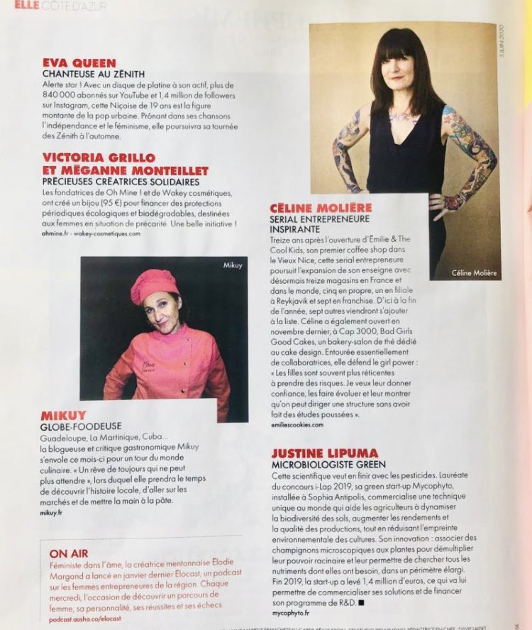 Mycophyto1's tweet photo. @JustineLipuma #microbiologiste #green dans @ELLEfrance 🌱🌱🌱
@Sophia50ans @credit_agri_PCA @villageCASophia @INRAE_France https://t.co/EaFxsnGOv9