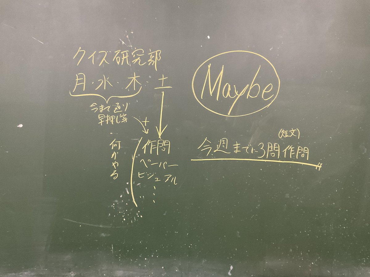 tohoquiz's tweet photo. 今年度は、部活の時間が長い土曜日に何かをしようと思っています。 https://t.co/JEfHQ6CNwx