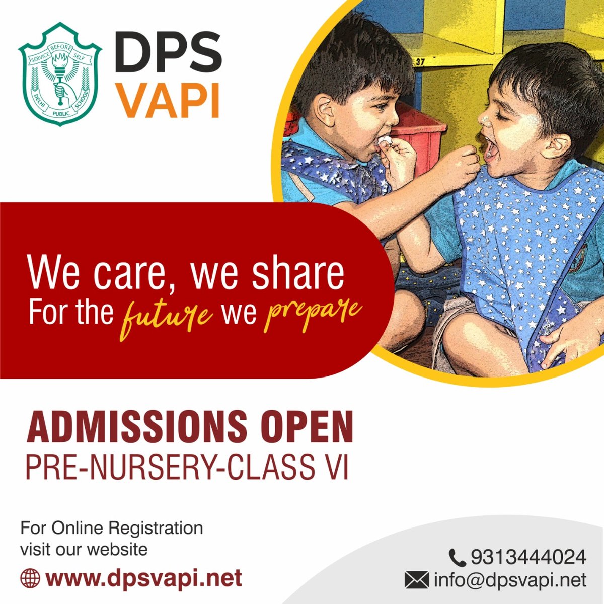 Admissions Open For Pre-Nursery to Class VI To Apply Visit  https://t.co/IbD24syMRE or Call us: 9313444024 #DPS #dpsvapi #education  #gujarat #dpss #koparli #schooladmission #admission #k12 #parent #vapi  #delhipublicschoolvapi #bestschool 