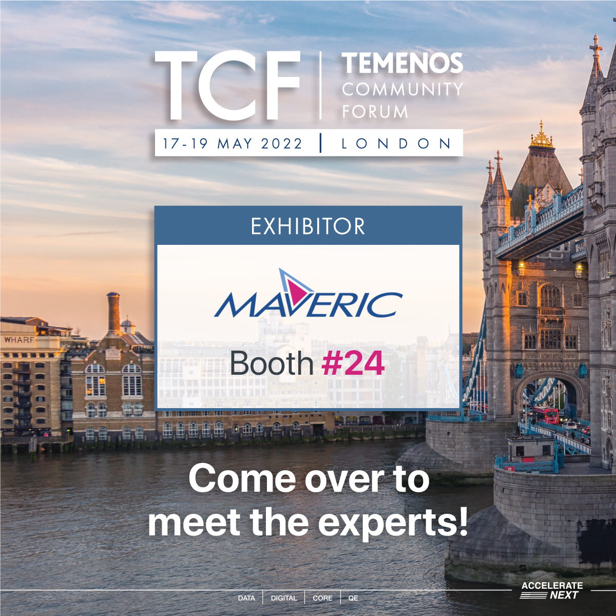 mavericsystems's tweet photo. We are excited to be a part of Temenos Community Forum 2022. Come say hello to us at Booth #24. 
We would love to share/exchange thoughts and ideas.  
#digitalbanking #bankingsolutions #corebanking #futurebanking #acceleratenext #neobanks #TCF2022 #temenos  #T24 https://t.co/zdyBS7qphB