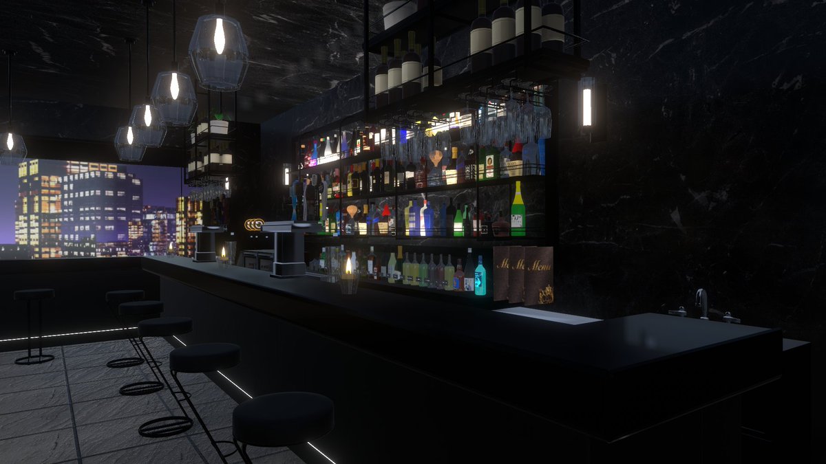 BarContrast's tweet image. 🍸BarContrastご紹介🍸
白と黒のコントラストが効いた落ち着いた雰囲気のBarです。
ギミック多彩で、カクテル・リキュールなど数十のメニューがあり、ちゃんと飲むことができます🍾
カラオケ設備も設置しておりクエスト対応もしています🎤
#VRChatワールド紹介
#VRChat_world紹介
#VRChat始めました