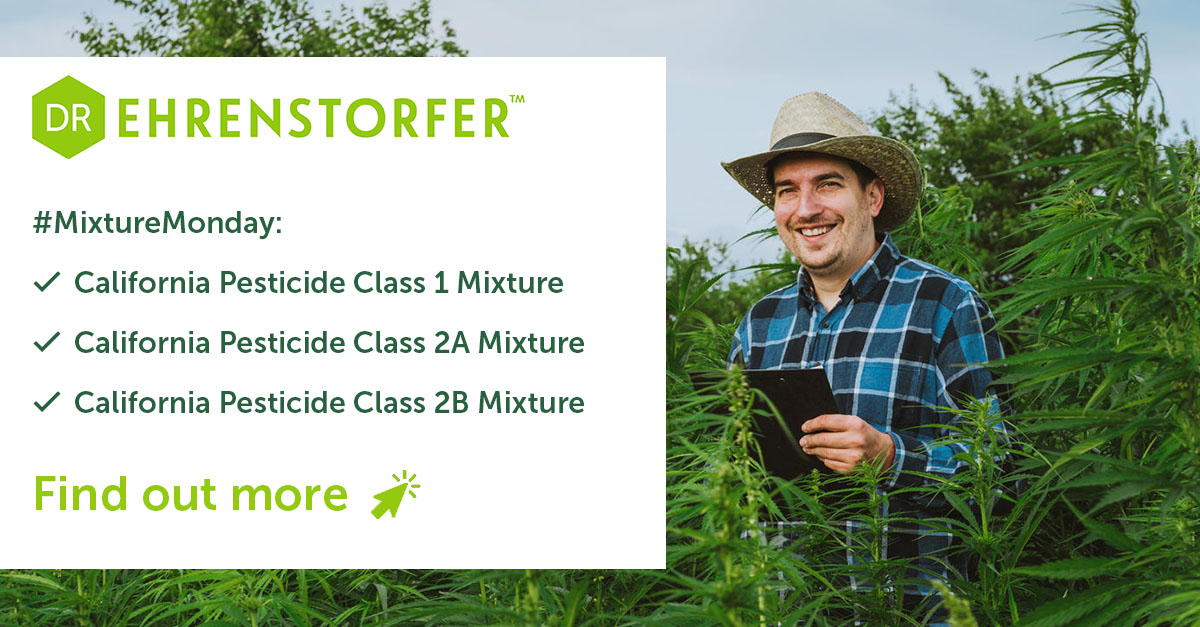 LGCStandards's tweet photo. ⚗#MixtureMonday: We offer a comprehensive range of #cannabis mixtures, including #PesticideMixtures designed to support #CannabisTesting in the state of California.
Explore more mixtures for #ResidualSolvent, #terpene, and #HeavyMetal analysis here: https://t.co/gPphUeRmcr https://t.co/betr7KHyJn