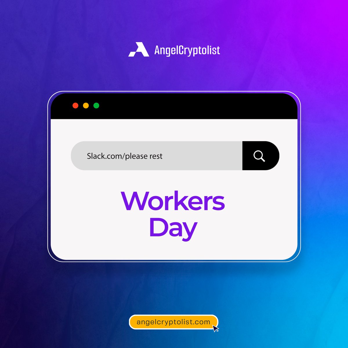 Happy Workers' Day!!!
Thank you for all that you are and all that you do. We celebrate you!
#workersday #workersday2022 #angelcryptolist #cryptojobs