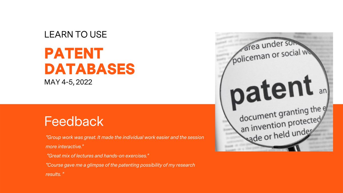 UICOulu's tweet photo. Researcher @UniOulu: You still have time to join. Learn how to use patent databases. More info (internal link): https://t.co/bJ27AbrUzz
#uicoulu #oulu #PatentDatabase https://t.co/LMp6p3fnud