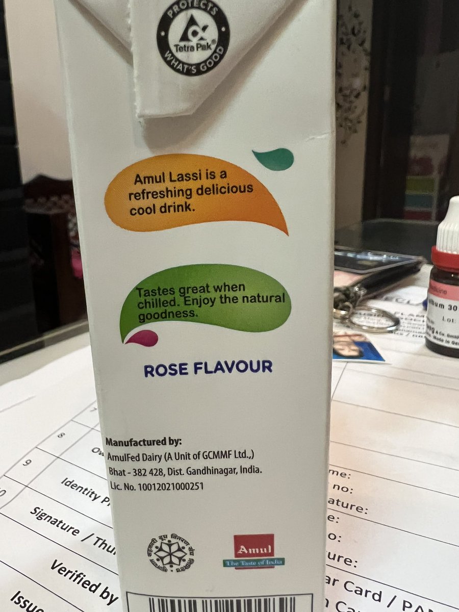 deepalinaair's tweet photo. Cheers to @Amul_Coop #roseflavour lassi. This is on Twitter because of @varunduggi https://t.co/hS324iKdfi