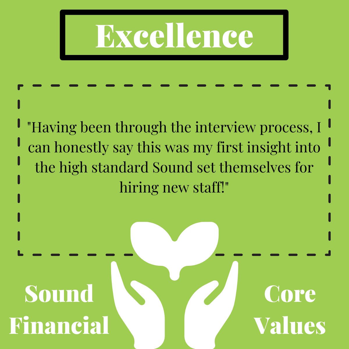 💚 Our Core Values 💚

We're proud to share this insight into our Core Values from our very own Vanessa who has taken some time during her first two weeks to interview the team &amp; get to grips with the business!

⭐ E X C E L L E N C E ⭐

On our recruitment process!