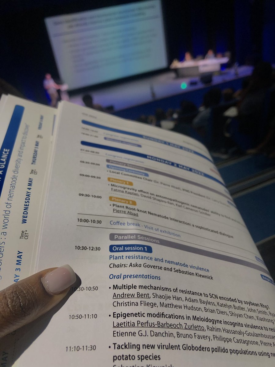 Let the games begin…..an exciting lineup of fascinating science in the oral sessions and I am here for all of it. #OralSession1 #ICN2022 #Nemalogy #ESN