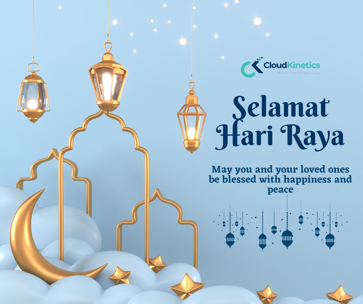 CloudKinetics's tweet photo. On this special occasion, Cloud Kinetics would like to take this opportunity to  wish you and your loved ones to be blessed with happiness and peace. 
#hariraya #idulfitri #eidmubarak #raya #lembaran #cloudkinetics #2022 #singapore #indonesia #vietnam #india #malaysia #ramadhan https://t.co/iLoaKQVTyD