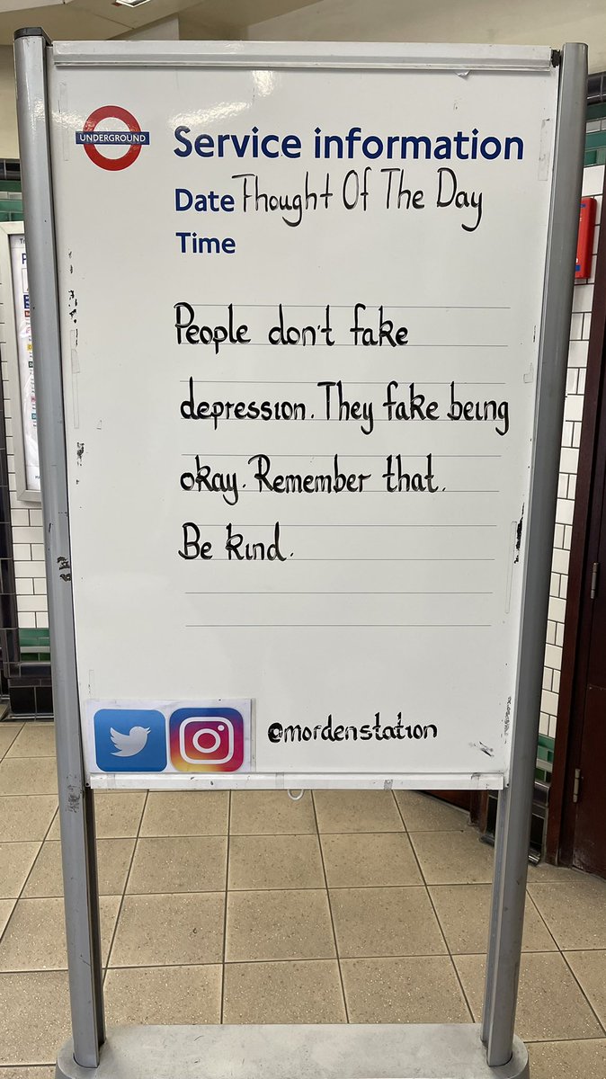 Monday 2nd May 2022 Thought Of The Day From Morden Station