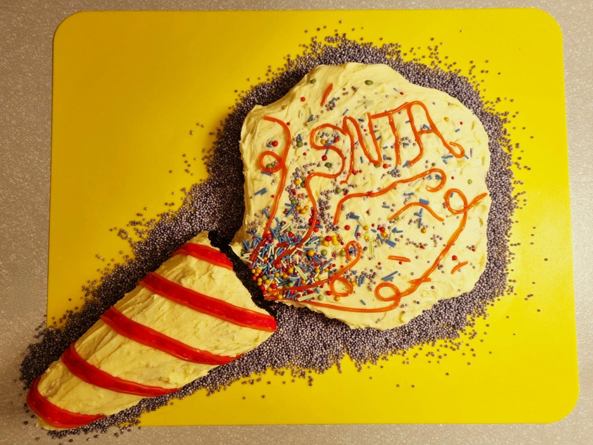 Enjoyed making my take on the @NursingTimes
@studentNT shortlister baking competition - a confetti popper which I thought was fitting! It's not bad for my first ever attempt at cake decorating 🤣👌
#SNTAbake