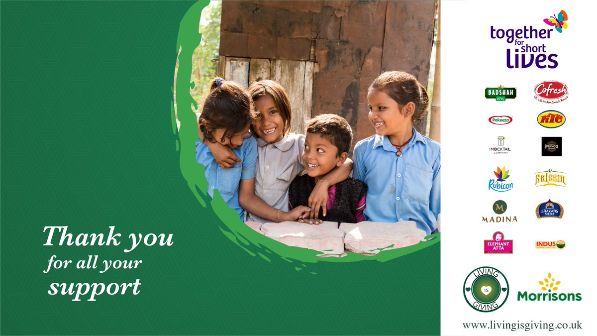 LivingIsGiving8's tweet photo. With your help we have been able to bring smiles to many children, We thank you for your love and support!
@CofreshSnacks @FudcoUK @Elephant_Atta @VeeteeOfficial @IndusFoodsLtd @PakeezaDairies @RubiconDrinksUK @Tog4ShortLives @TheMocktailco @SuryaFoodsUK @ManishTiwariUK https://t.co/cEe3IFBjpg