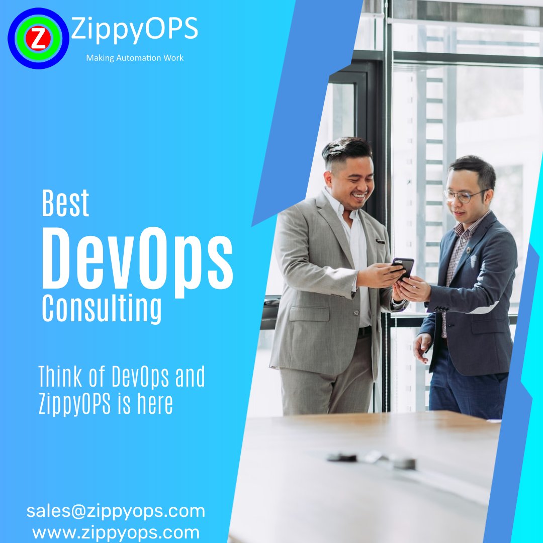 ZippyOps's tweet image. Best DevOps Consulting. Think of DevOps and ZippyOPS is here.

For More Information: zippyops.com

#zippyops #makingautomationwork #Linux #Windows #DevOps #Ansible #AWS #k8S