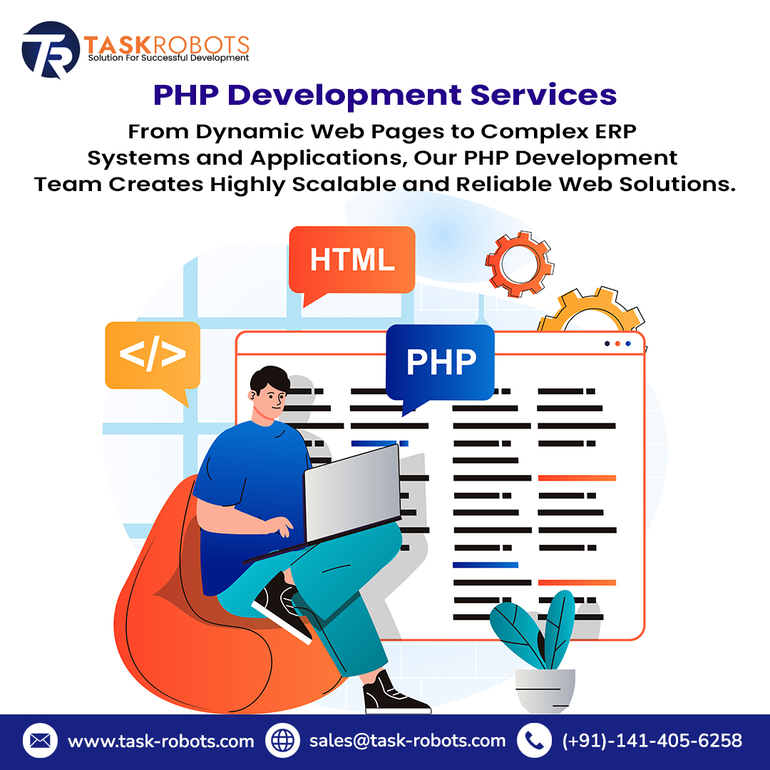 taskrobots's tweet image. From dynamic web pages to complex ERP systems and applications, Task Robots PHP Development team creates highly scalable and reliable web solutions.
Call us today at (+91)-141-405-6258 for a free consultation.
.
#webpage #phpwebdevelopment #websitedevelopment #contentwritting