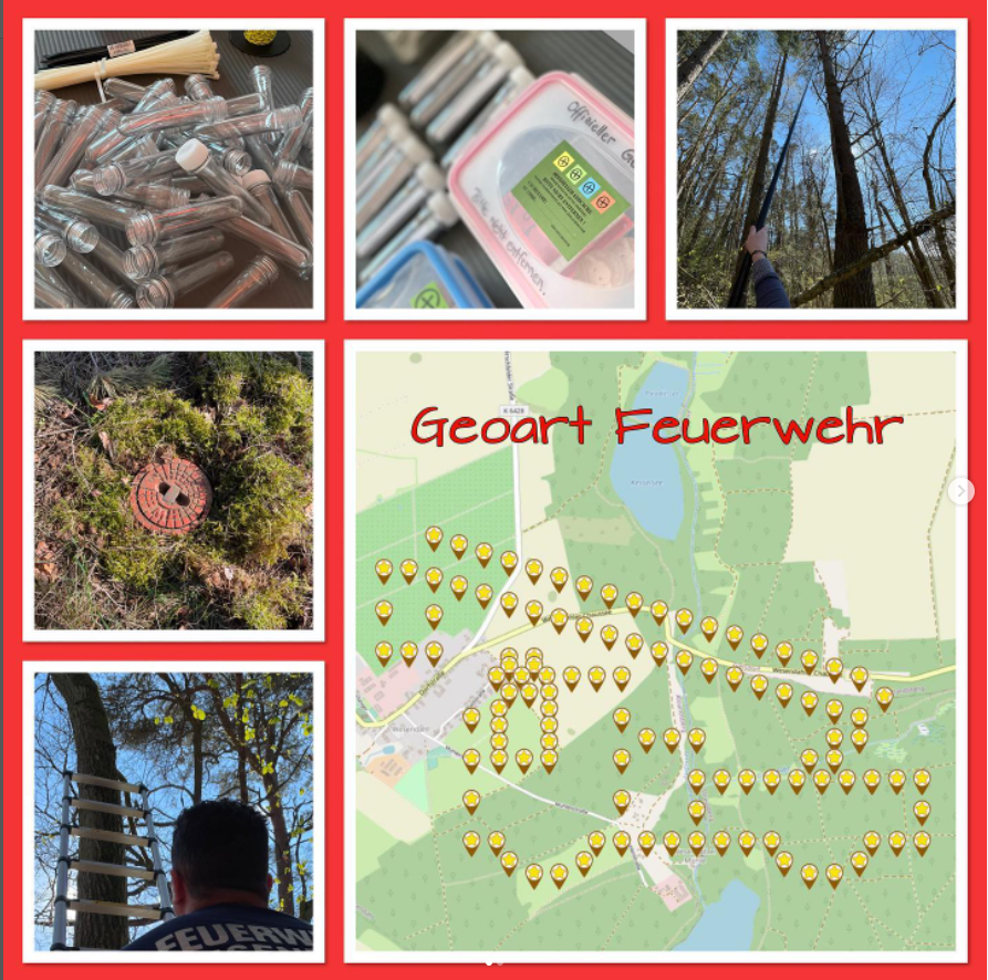 geocachingmag's tweet photo. GEOART FEUERWEHR - firefighter0112 hat diese Wahnsinns-Mystery-Serie gelegt, um uns die Aufgaben der freiwilligen Feuerwehr näher zu bringen. Hier der Link auf einen der vielen Geocaches: https://t.co/sOKG2kP19l https://t.co/9VfXD0cR25