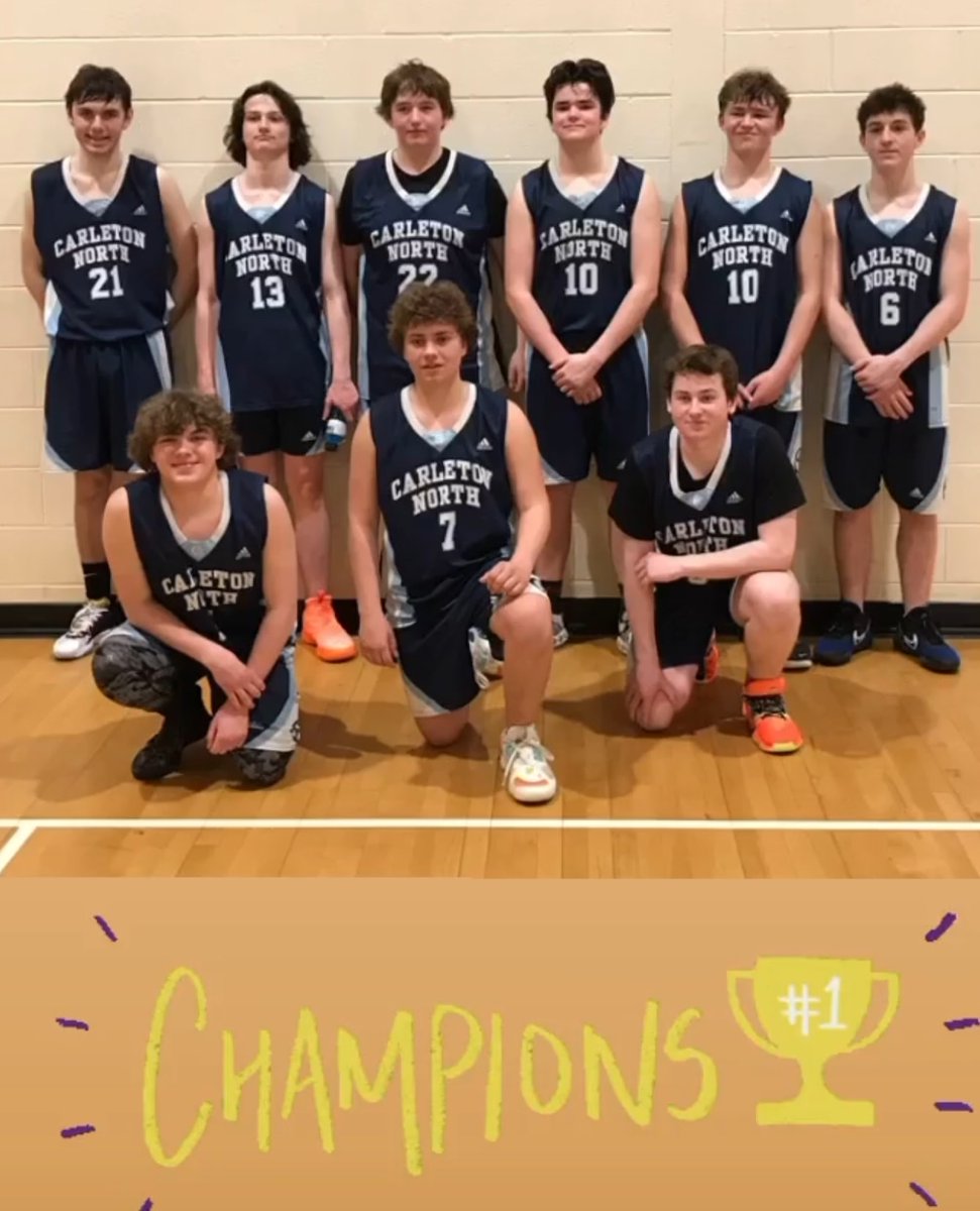 🏀🏀🏀 UPDATE!!

Champions of the Riverview U16 Spring Invitational.
Top Scorers were:
Shay Robinson - 20pts Player of the Game 
Ashton Broad - 12pts Hustler of the Game 
Eli Joudry - 9pts
Teagan Thomas, Bryson Smith - 6pts each
<a href="/BasketballNB/">Basketball NB</a> 
<a href="/nbhoopnews/">nbhoopnews</a> 
<a href="/NeilBnbtd/">Neil Smith</a>