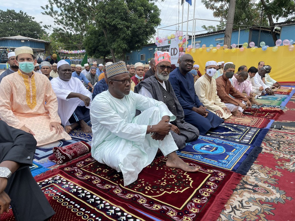 k_diagne's tweet photo. Together with the head of the police component in @MONUSCO and some senior colleagues in the Mission we celebrated Eid this morning with the police contingents of 🇧🇩 and 🇪🇬. We prayed for the return of peace and stability in eastern DRC. Eid Mubarak to all. https://t.co/RbyQhGqUyu