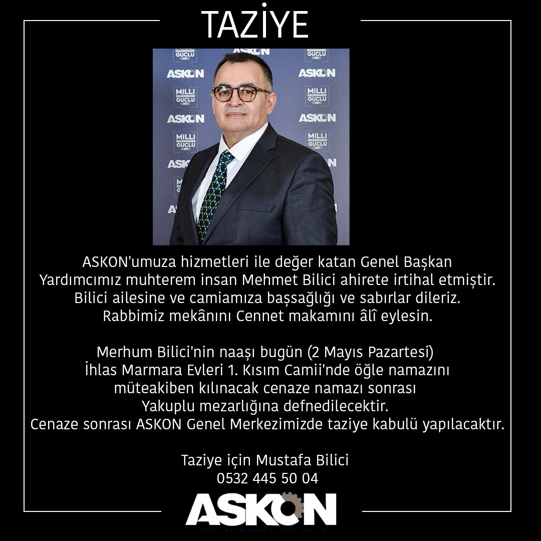 Ailemizin Başı Sağolsun.
#MehmetBilici