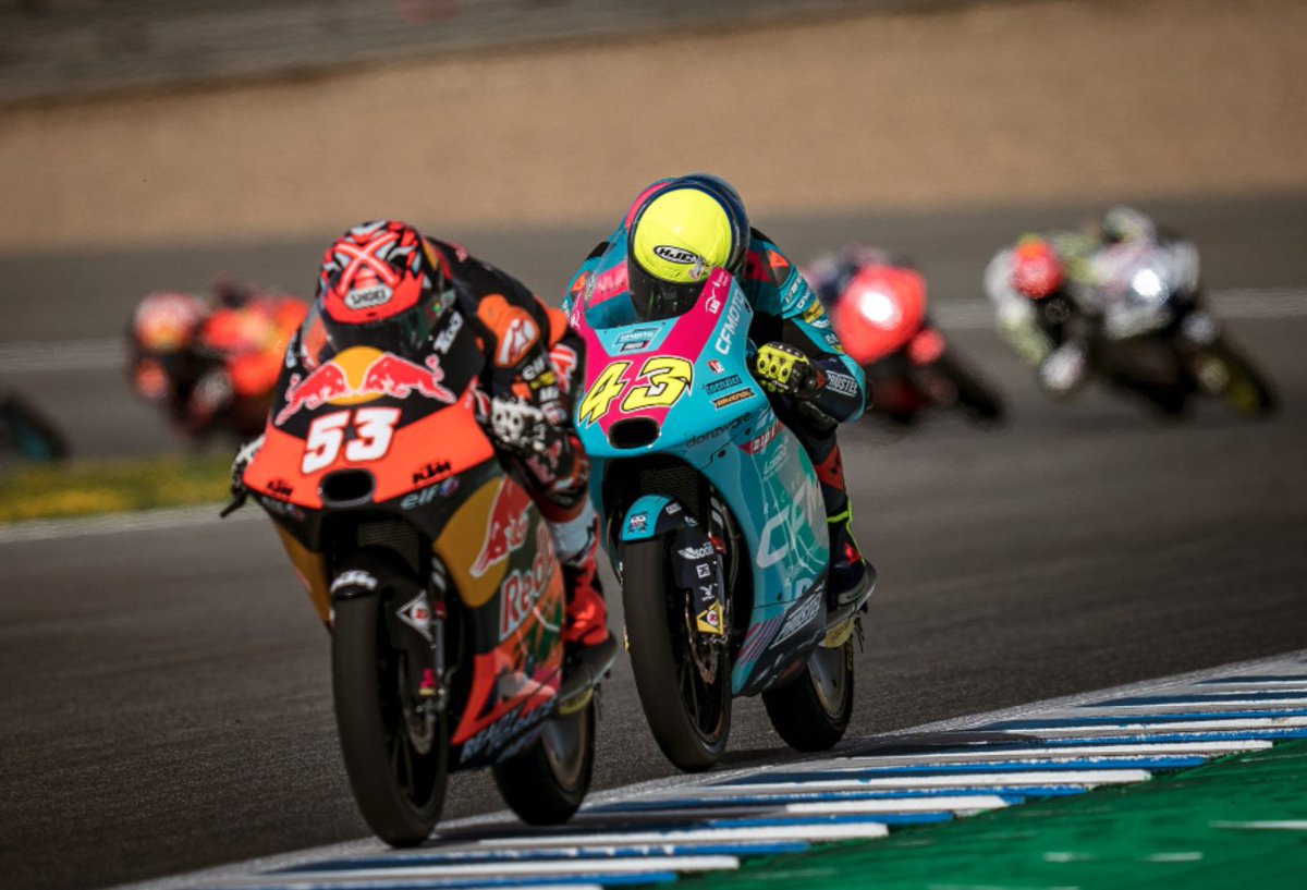 We had a P5 in the Moto3 at the #SpanishGP with #43 Xavier Artigas! Sadly, Carlos Tatay made a mistake and scored a DNF. Both riders are ready for LeMans!

#CFMOTOpower #CFMOTO #CFMOTOIreland #spain #jerez #moto3 #onefamily #Motorcycle #Racing #Motorsport #ExperienceMoreTogether