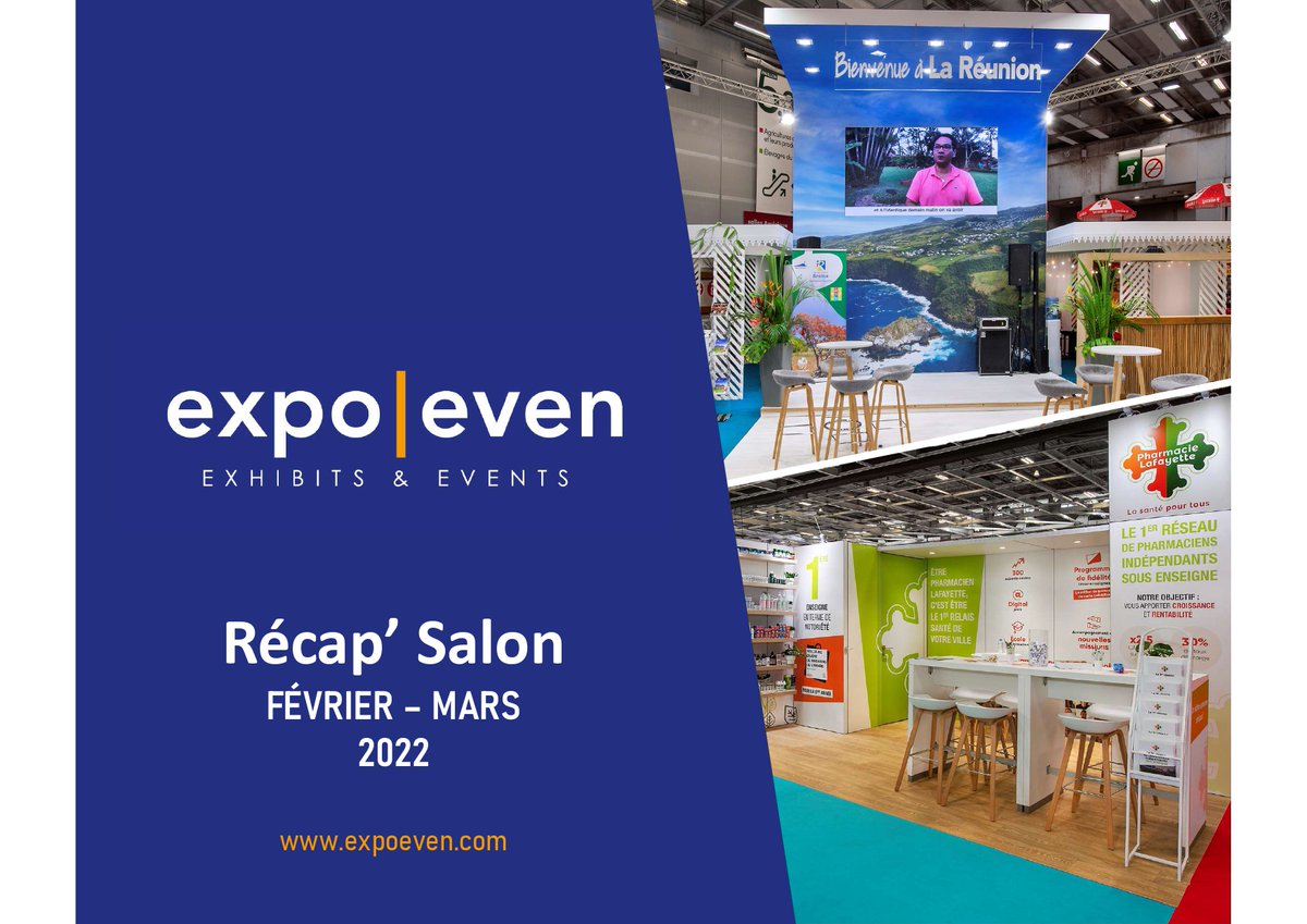 Expo Even en Février-Mars c’est :

-Une présence sur 10 salons professionnels
-12 Stands uniques à l’image de nos partenaires
-1 Stand traditionnel de 600m² au salon de l’agriculture

📞Contactez nous au 0562248133 ou sur expoeven.com pour échanger sur un futur projet
