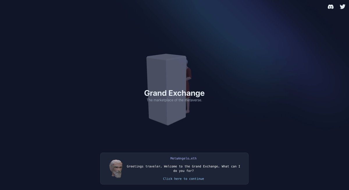 0xGrandExchange's tweet photo. If you haven't already, go check out our new website and see what @metaangelo is up to. Let us know what you think!

https://t.co/X1Pw1m4aIZ https://t.co/ZDhZ0hznJo