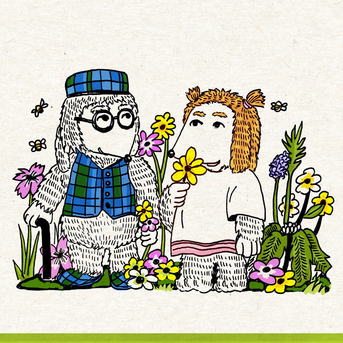 womblesofficial's tweet photo. Lock up your lawnmowers because it's 'No Mow May'! Let the wildflowers in your garden bloom to provide a feast of nectar for our pollinator friends! What's your favourite wildflower? 🐝🌺🦋 #nomowmay #wombleswanted - Great Uncle Bulgaria https://t.co/KITtRR04qB