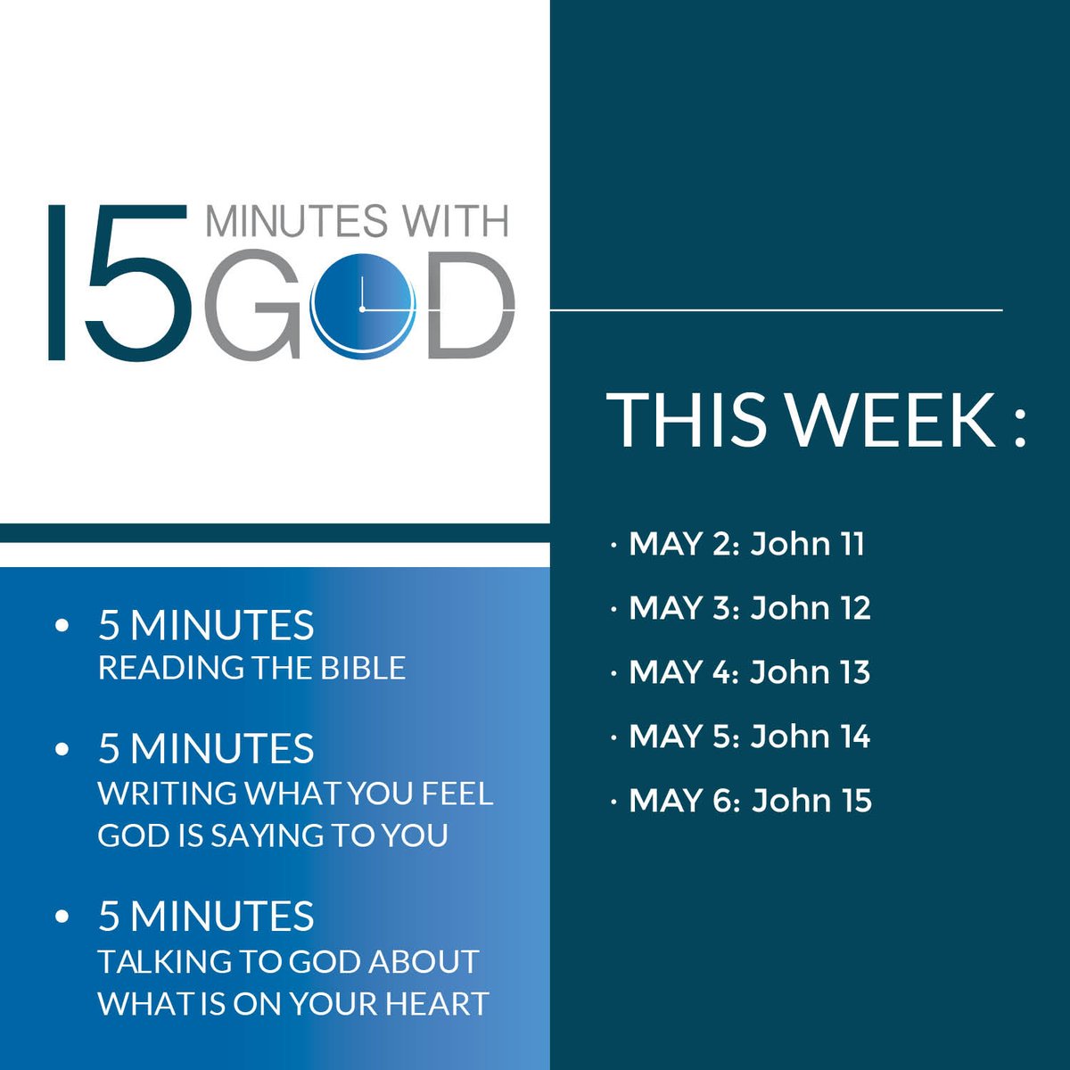 gracewired's tweet image. It’s a beautiful new week in a fresh new month, and that’s the perfect time to start fresh. Take 15 minutes each morning to spend time with God and it will change your whole day!

#gracewired #gracecommunitychurch #church #detroit #bible #lent #lentenseason #spiritualgrowth